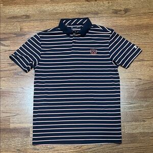 Under Armour Navy and White Striped Auburn Shirt